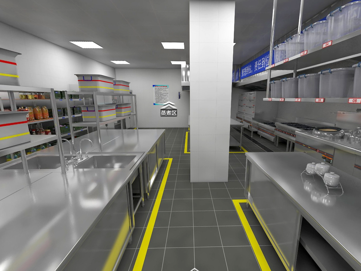 商用厨房VR实景图